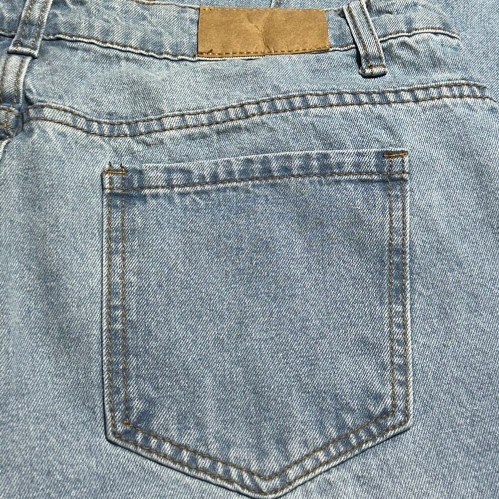 Shein light washed denim blue jeans size xl